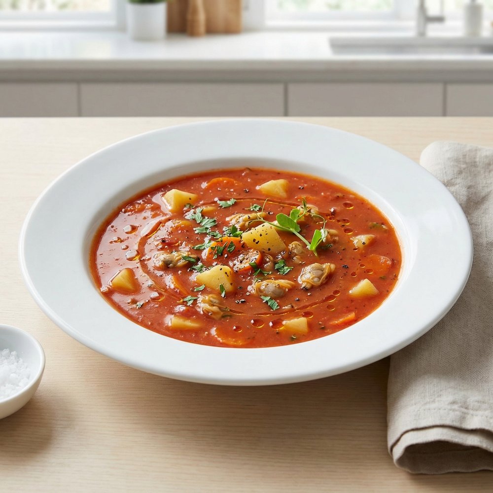 Rhode Island-Style Red Clam Chowder