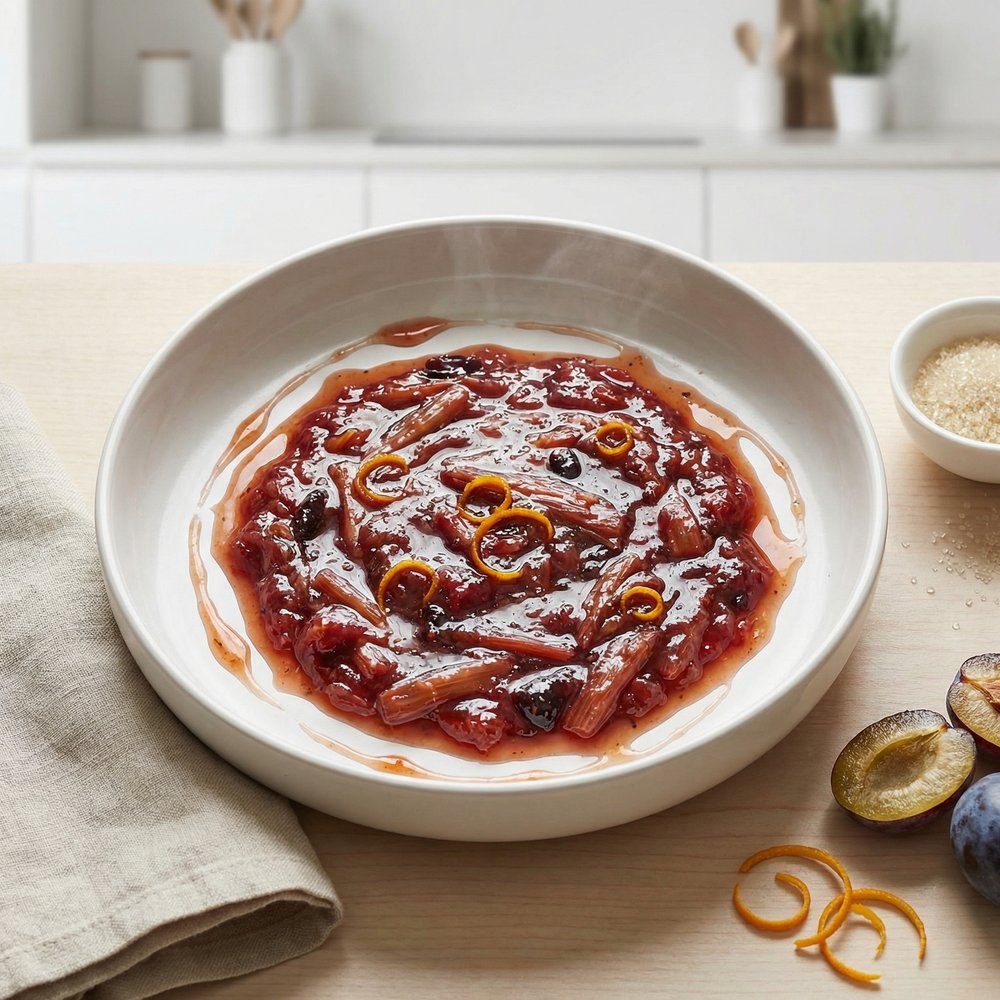 Plum and Rhubarb Citrus Jam