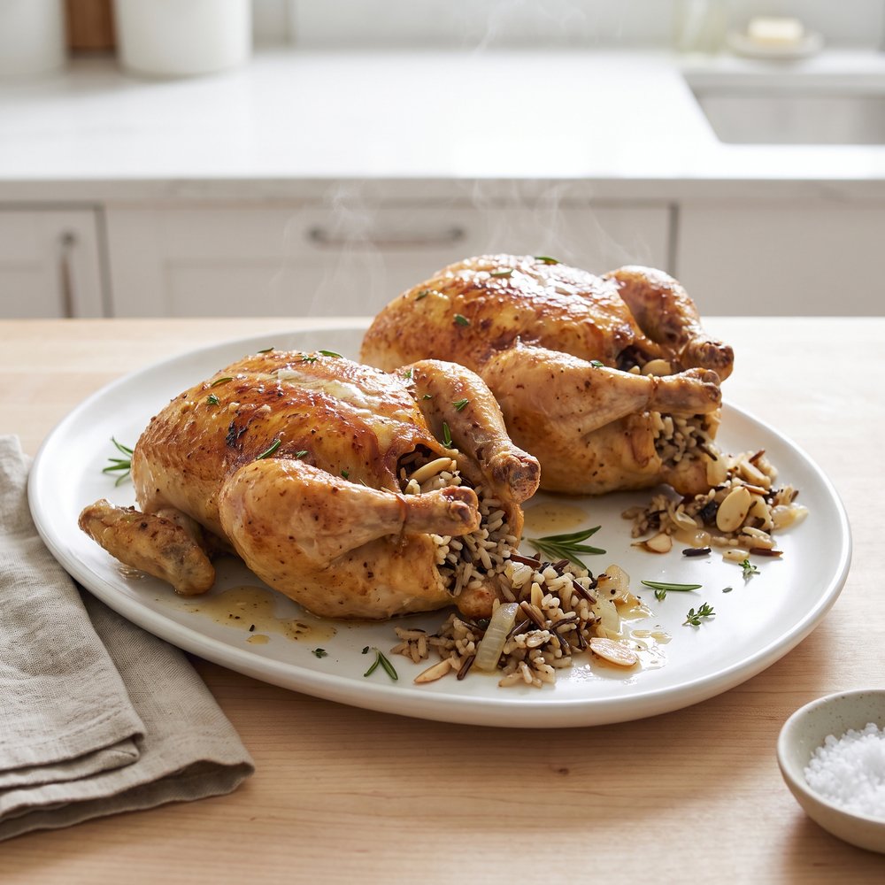 Rice-Stuffed Cornish Game Hens