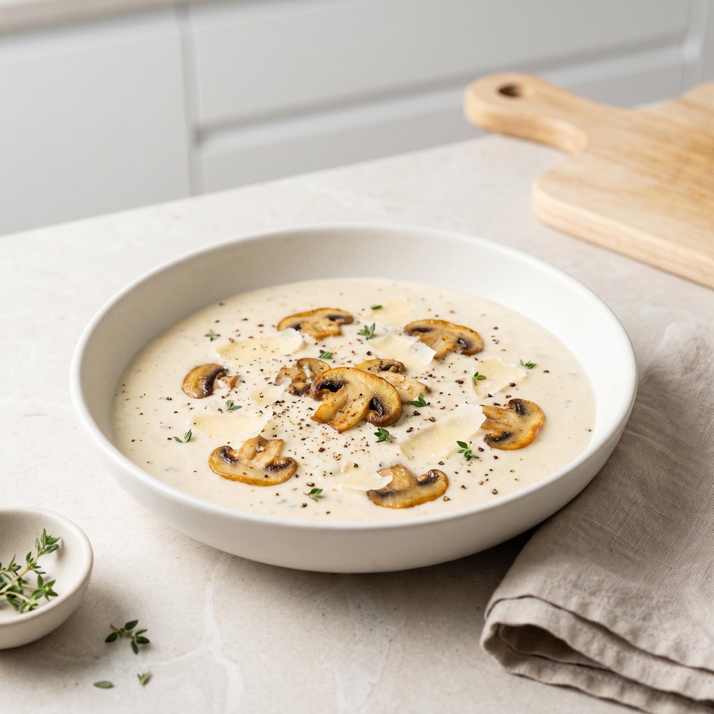 Rich Mushroom Parmesan Cream Sauce
