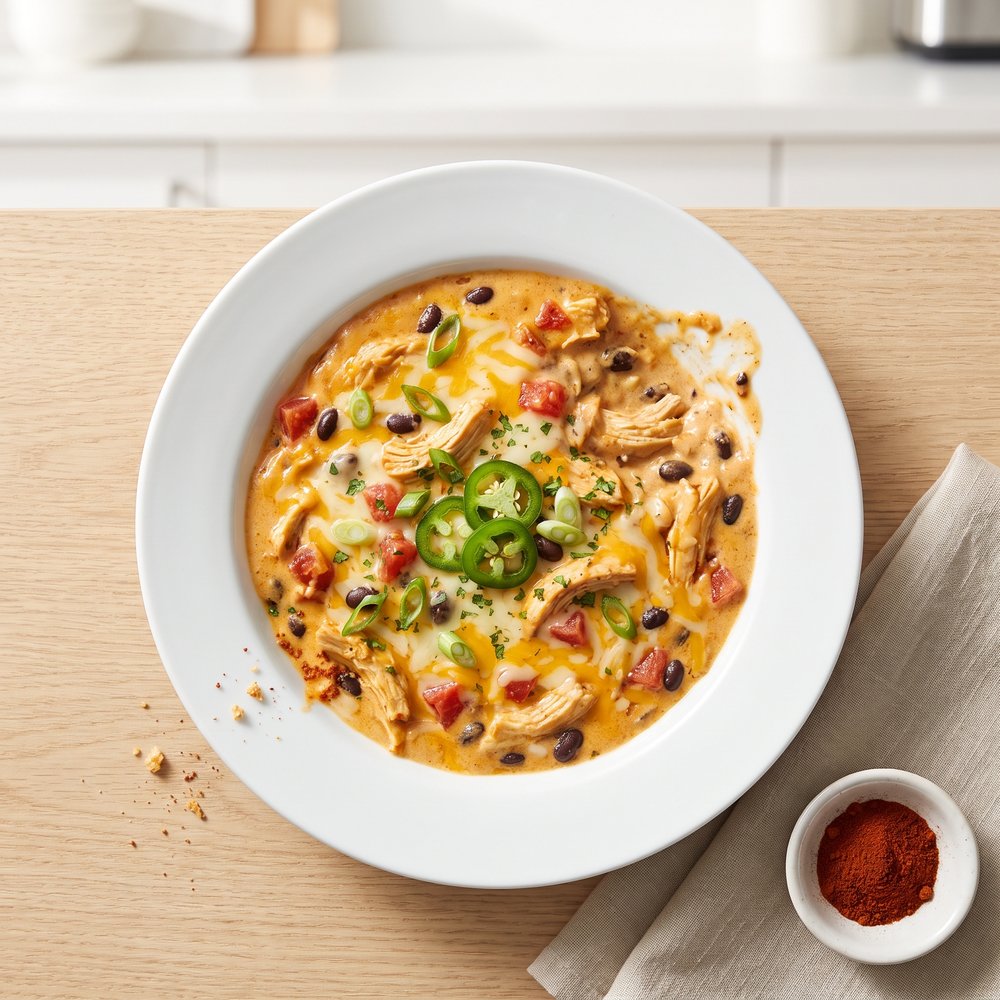 Ridiculously Good Warm Chicken Nacho Queso Dip