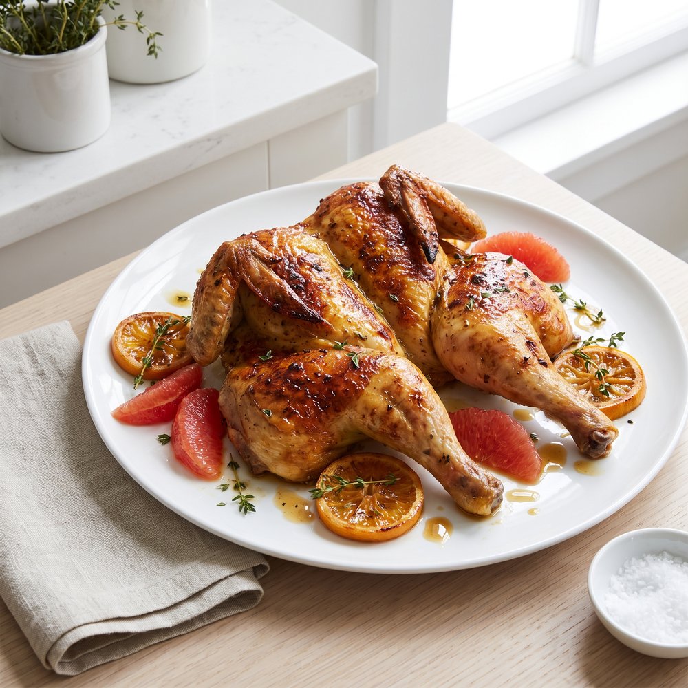 Roast Chicken with Grapefruit