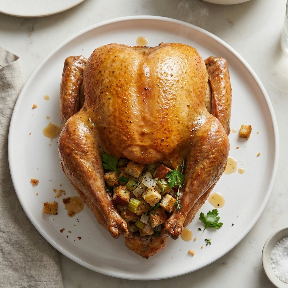 Beginner-Friendly Roast Turkey with Classic Stuffing