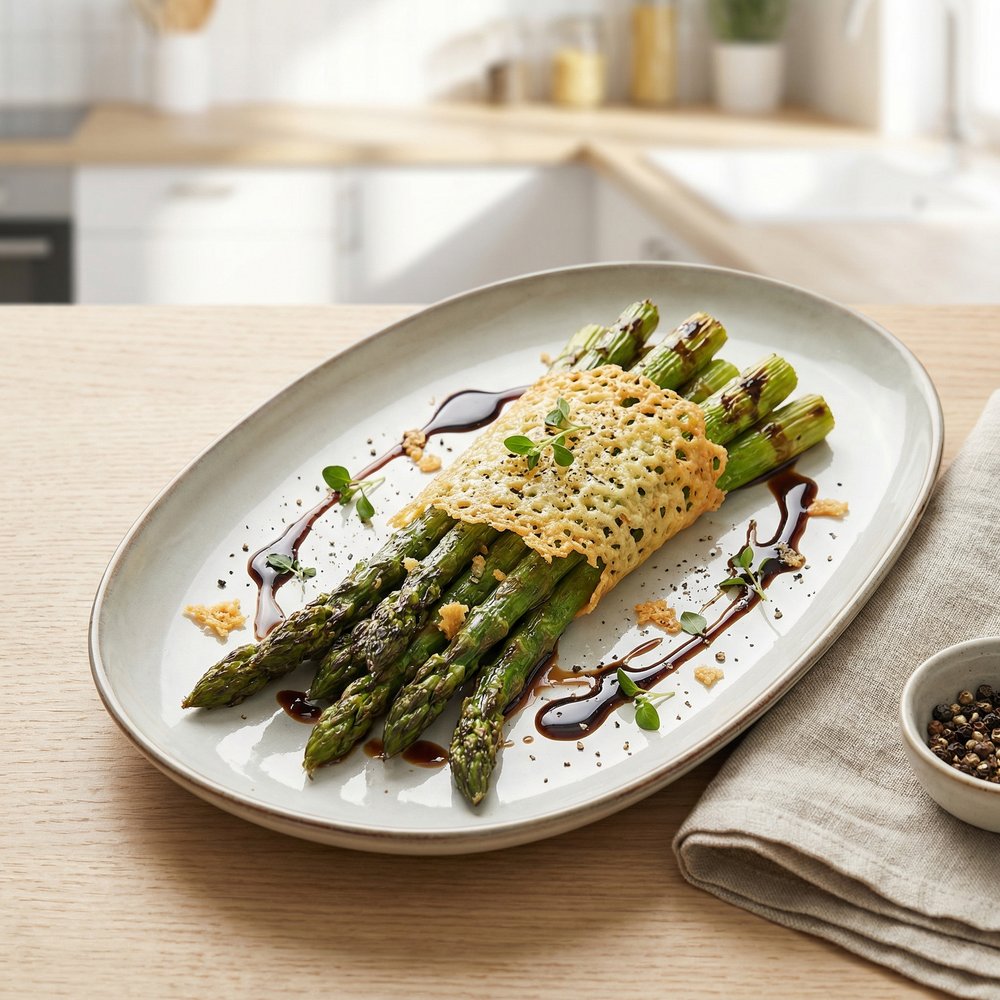 Parmesan-Crusted Asparagus with Balsamic
