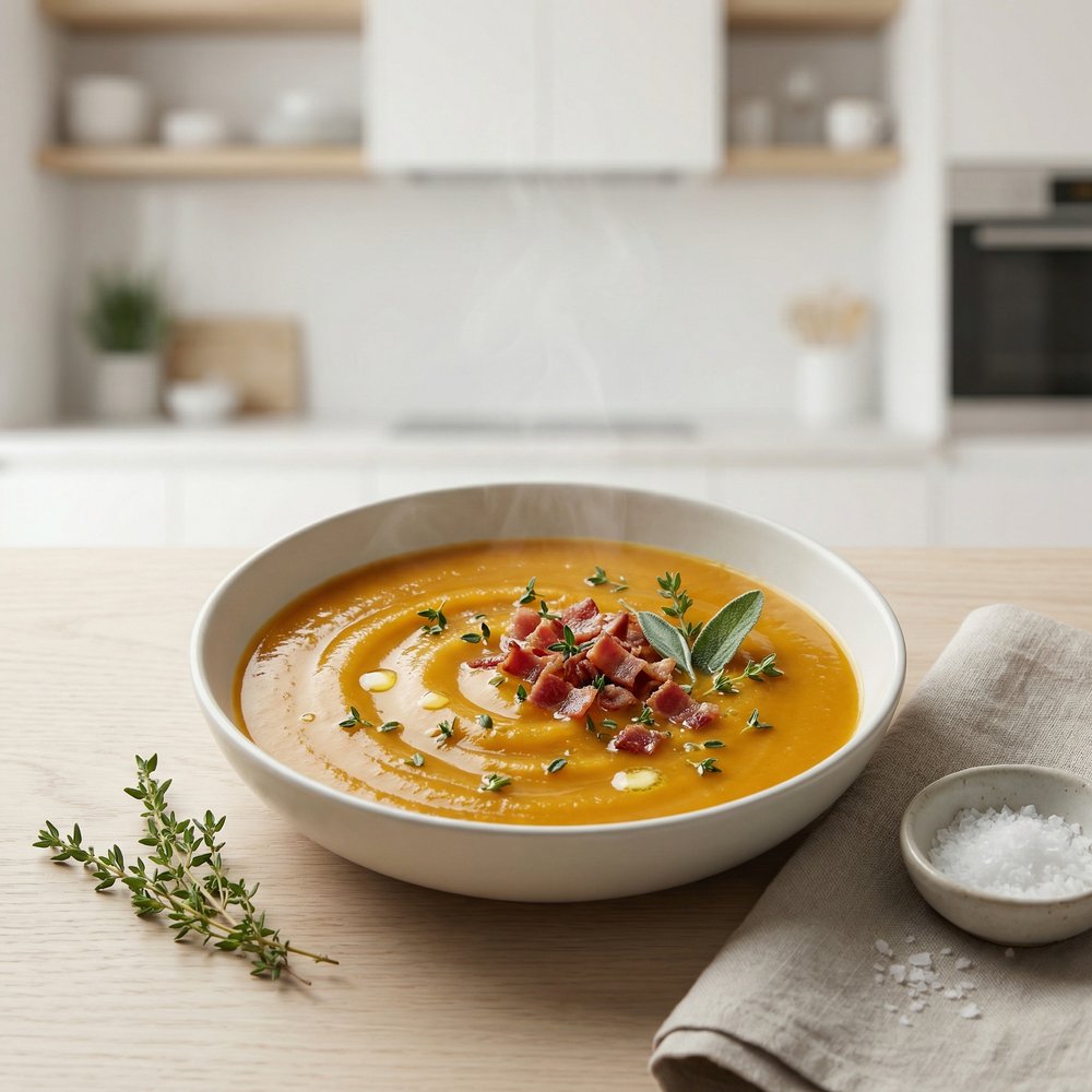Creamy Butternut Squash & Apple Bisque