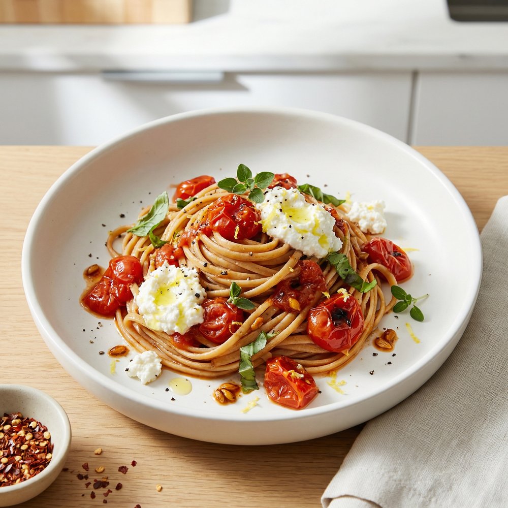 Burst Cherry Tomato Linguine
