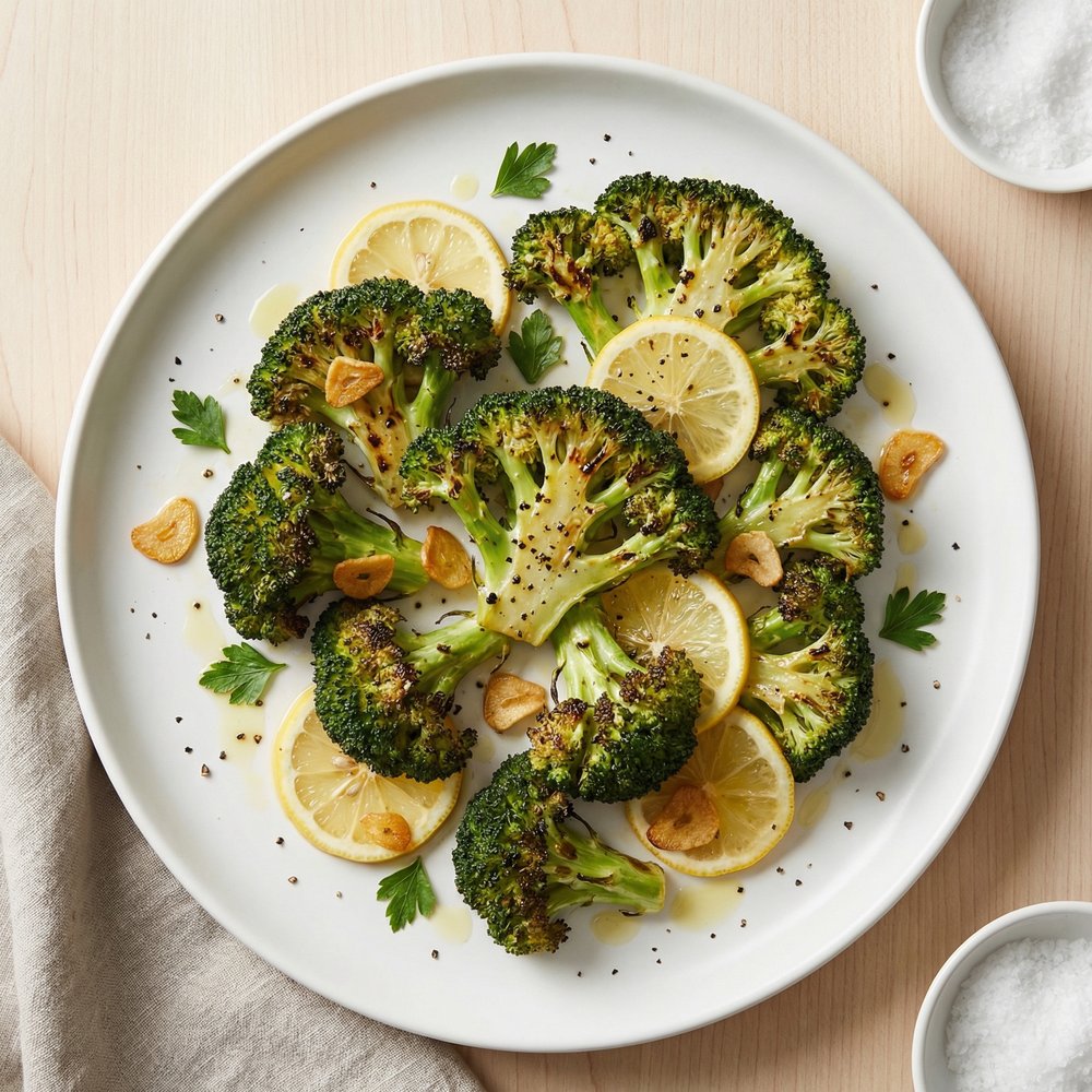 Roasted Garlic Lemon Broccoli