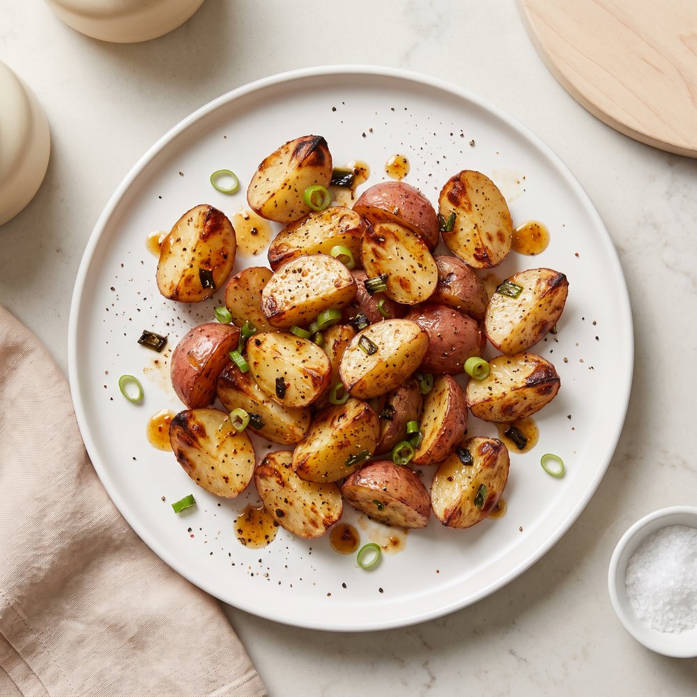 Roasted Potatoes with Honey Mustard Glaze