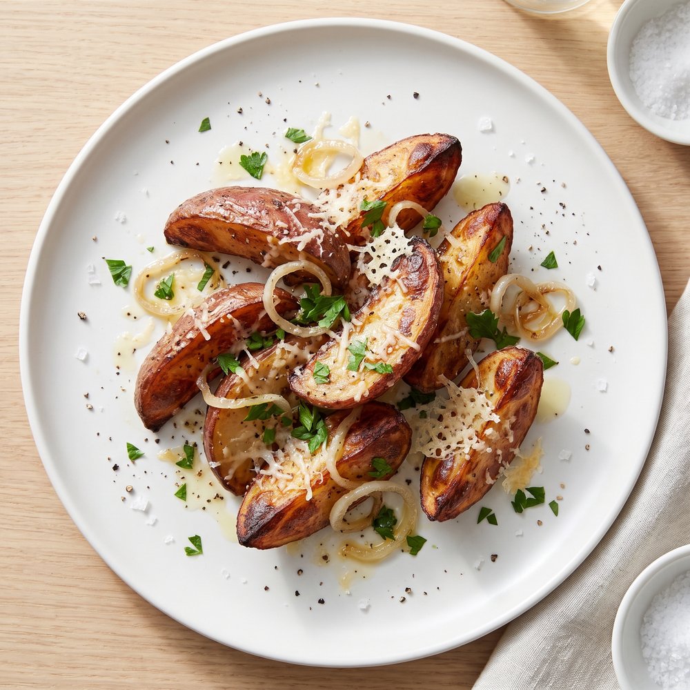 Roasted Red Potatoes with Truffle Oil and Parmesan