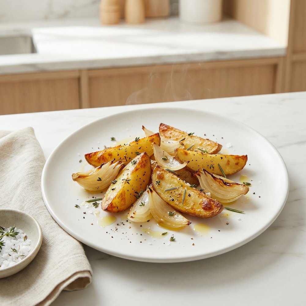 Rosemary–Thyme Roasted Potatoes with Onion