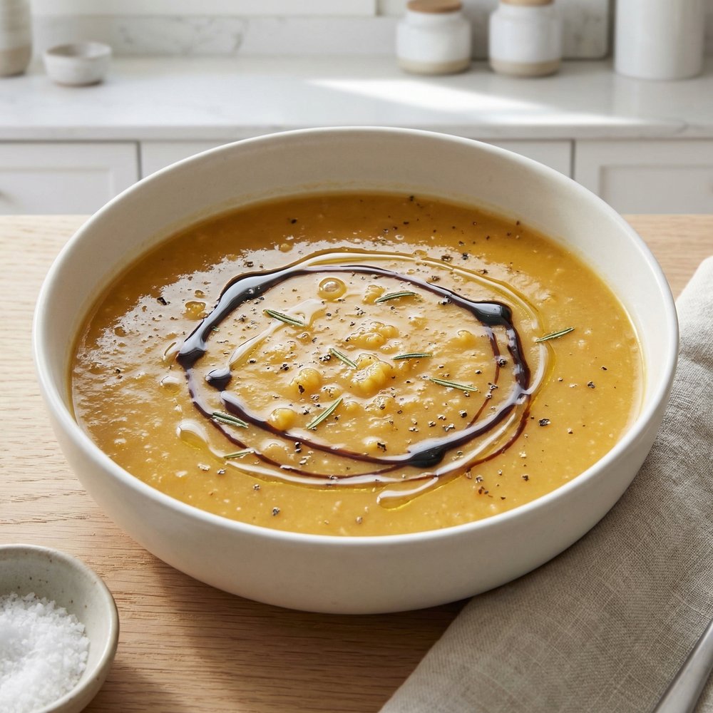 Hearty Roasted Winter Veggie Soup