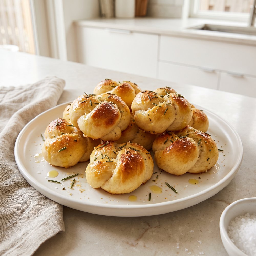Rosemary-Garlic Breadstick Knots