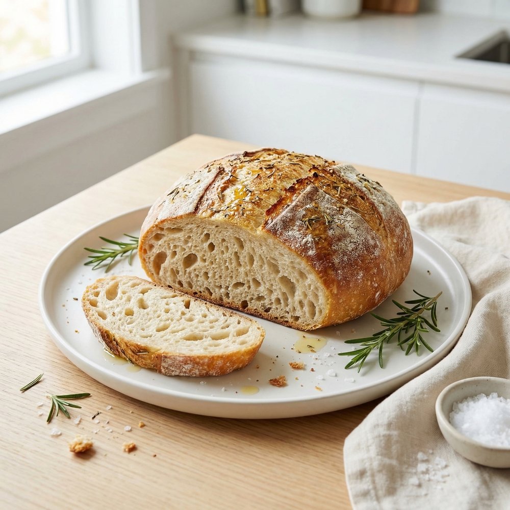 Ultra-Simple Rosemary Bread Machine Loaf