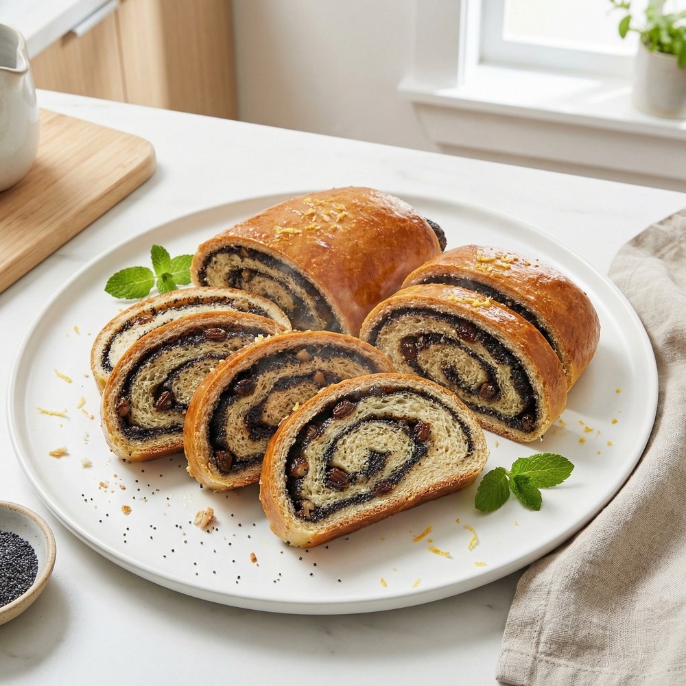 Russian Poppy Seed Swirl Bread