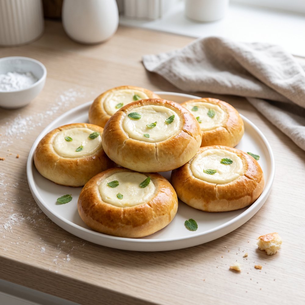 Russian Vatrushka Sweet Cheese Buns