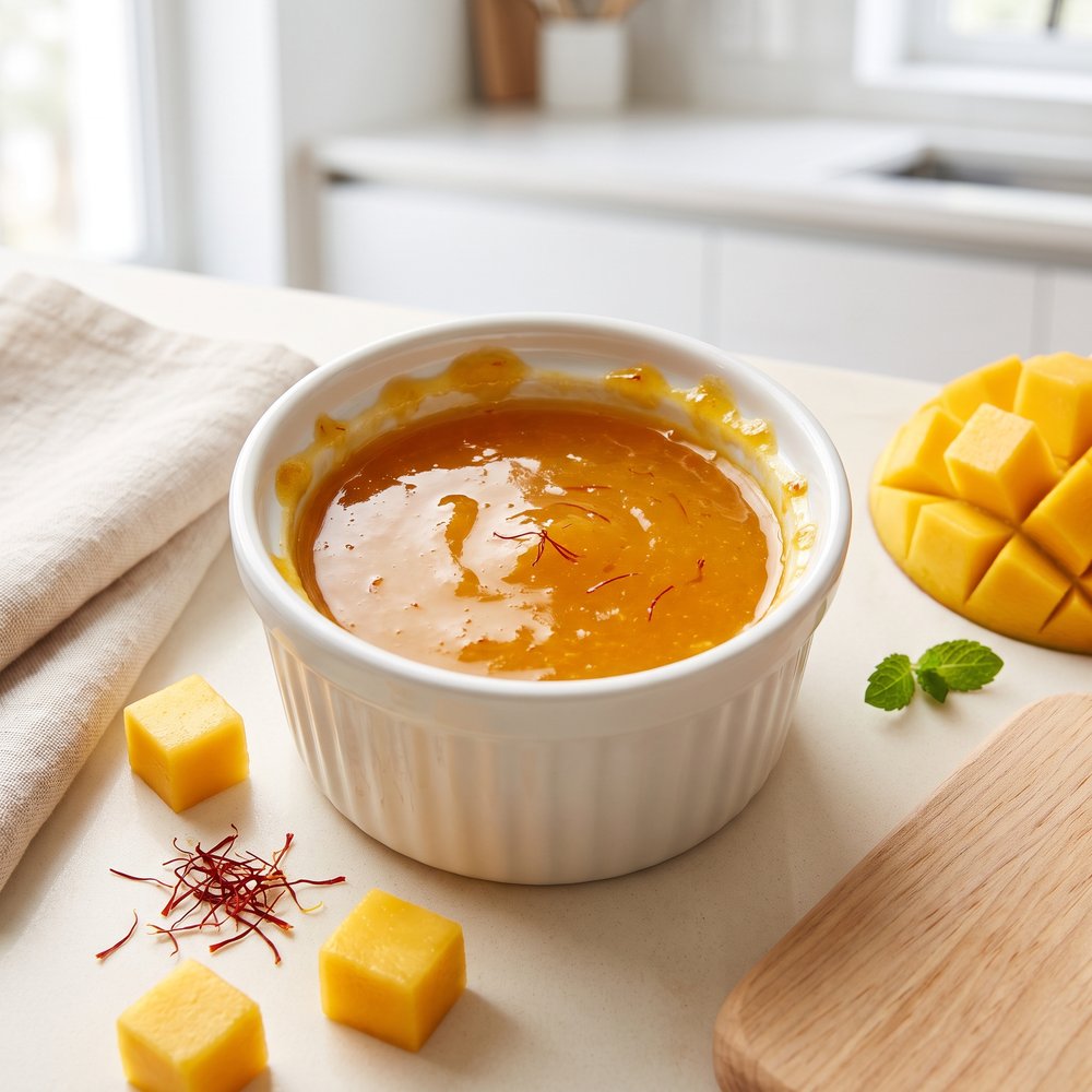 Saffron-Kissed Mango Preserve