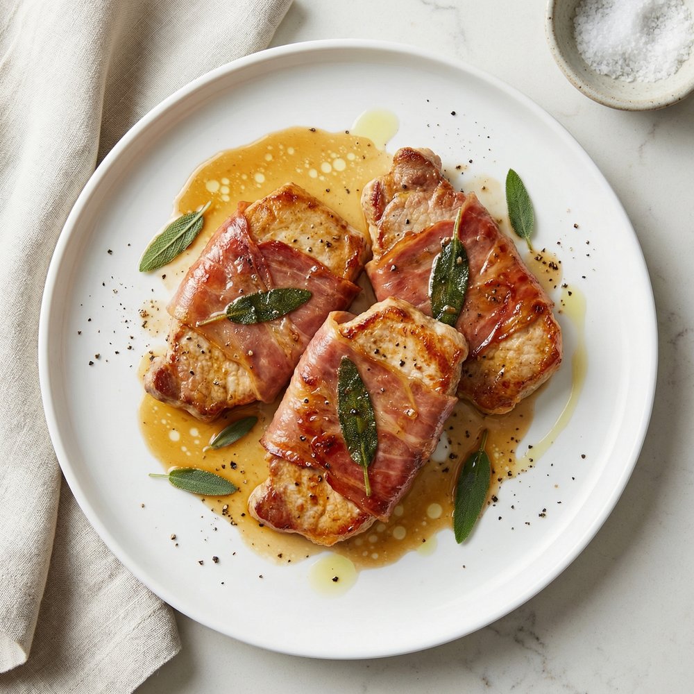 Prosciutto-Wrapped Pork Saltimbocca with Sage