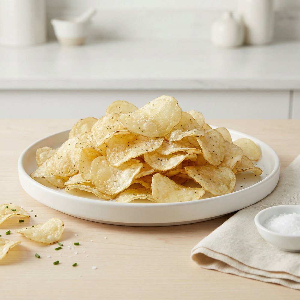Air Fryer Salt and Vinegar Potato Chips