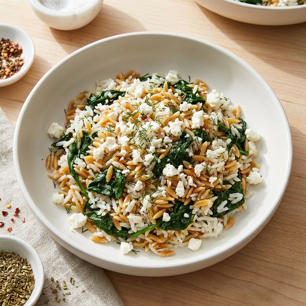Sarah's Feta and Spinach Rice Pilaf