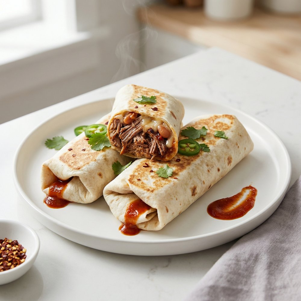Quick and Easy Pulled Pork Burritos