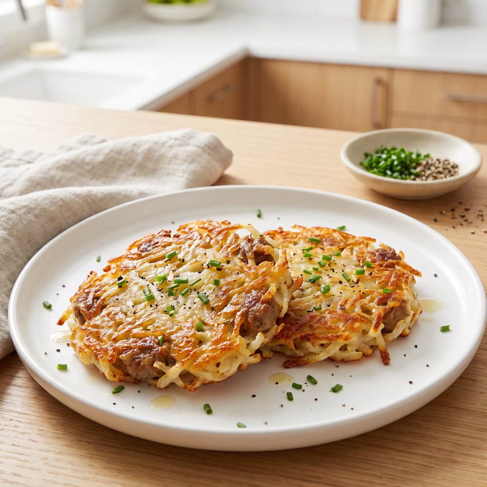 Sausage-Pressed Hash Brown Patty