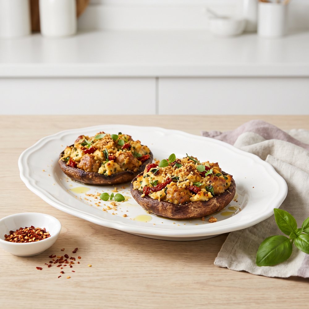 Sausage-Stuffed Portobello Mushrooms