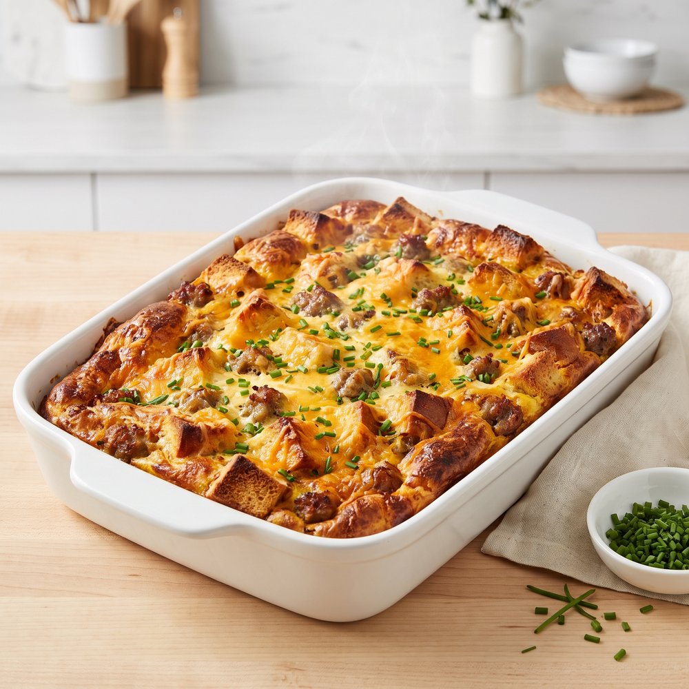 Sausage, Egg, and Cheddar Breakfast Bake