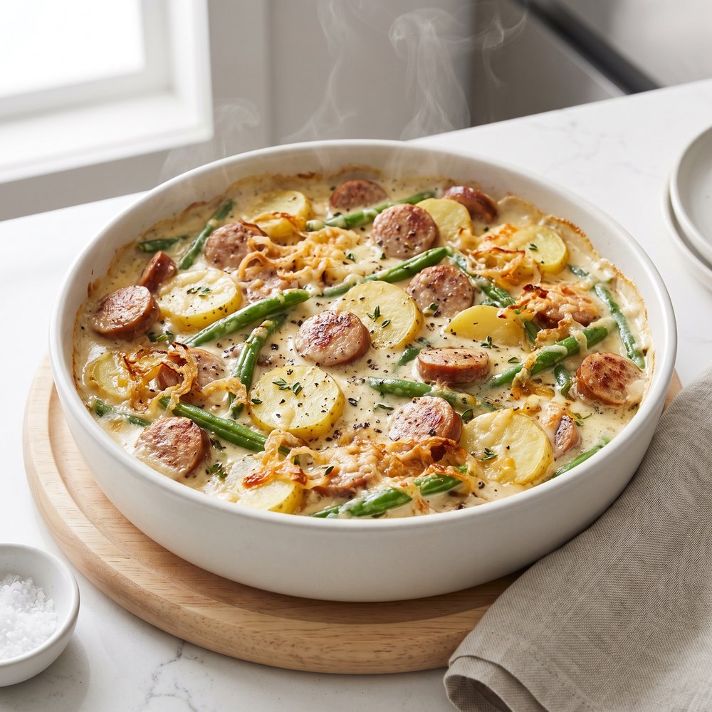 Sausage Green Bean Potato Casserole