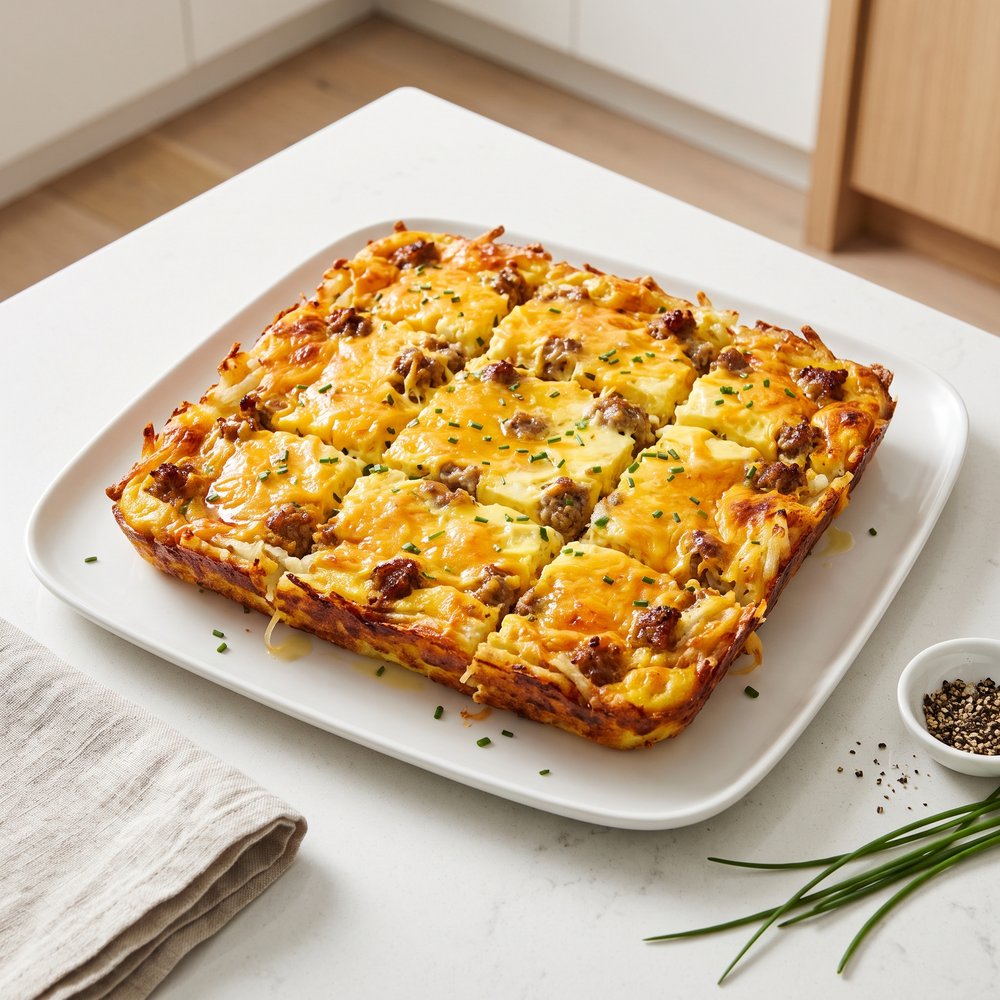 Sausage Hash Brown Breakfast Casserole