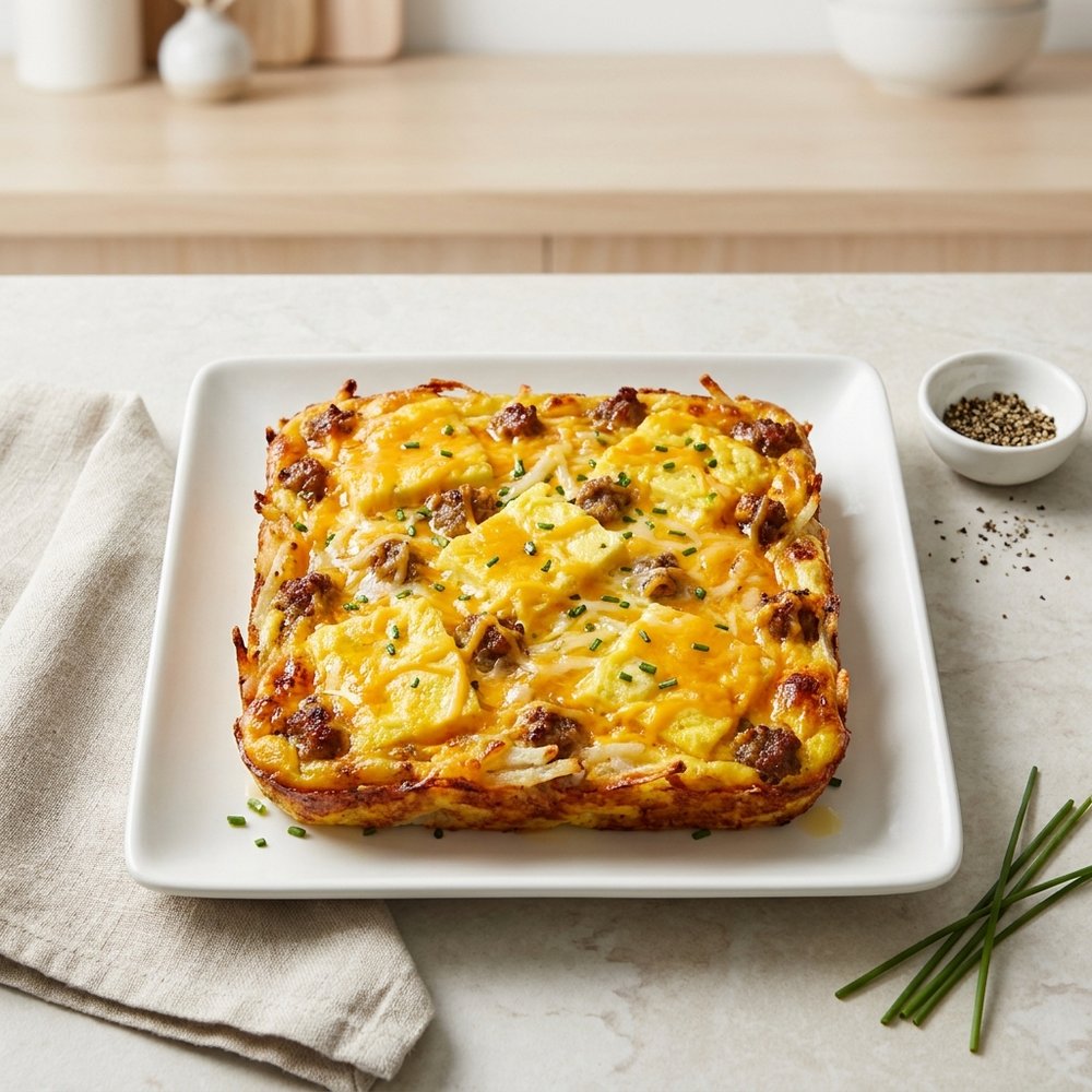 Sausage Hash Brown Breakfast Casserole