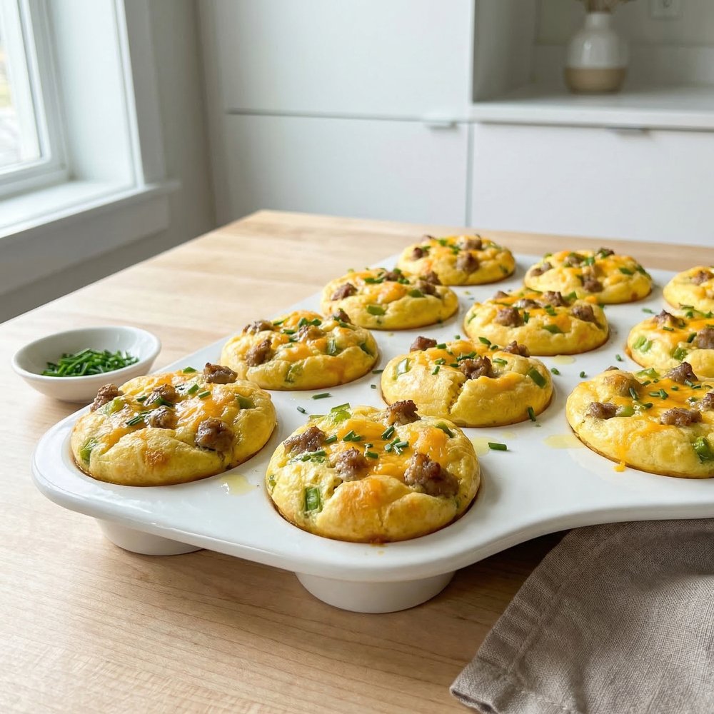 Egg and Sausage Breakfast Muffin Bites