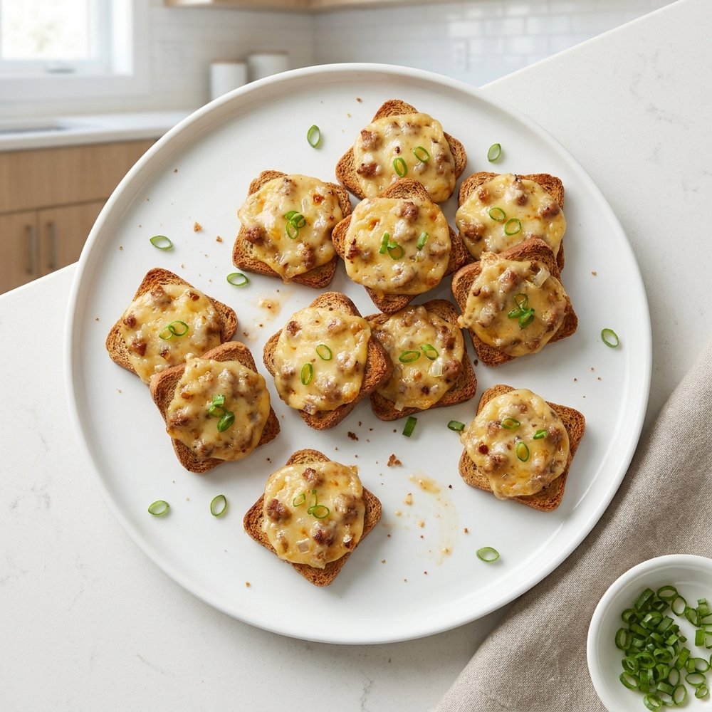 Sausage and Cheese Rye Bites