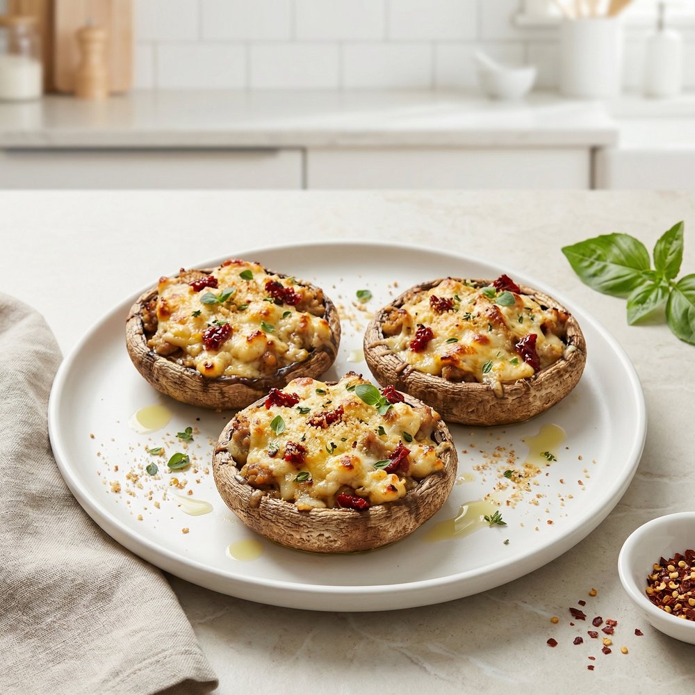 Sausage-Stuffed Portobello Mushrooms
