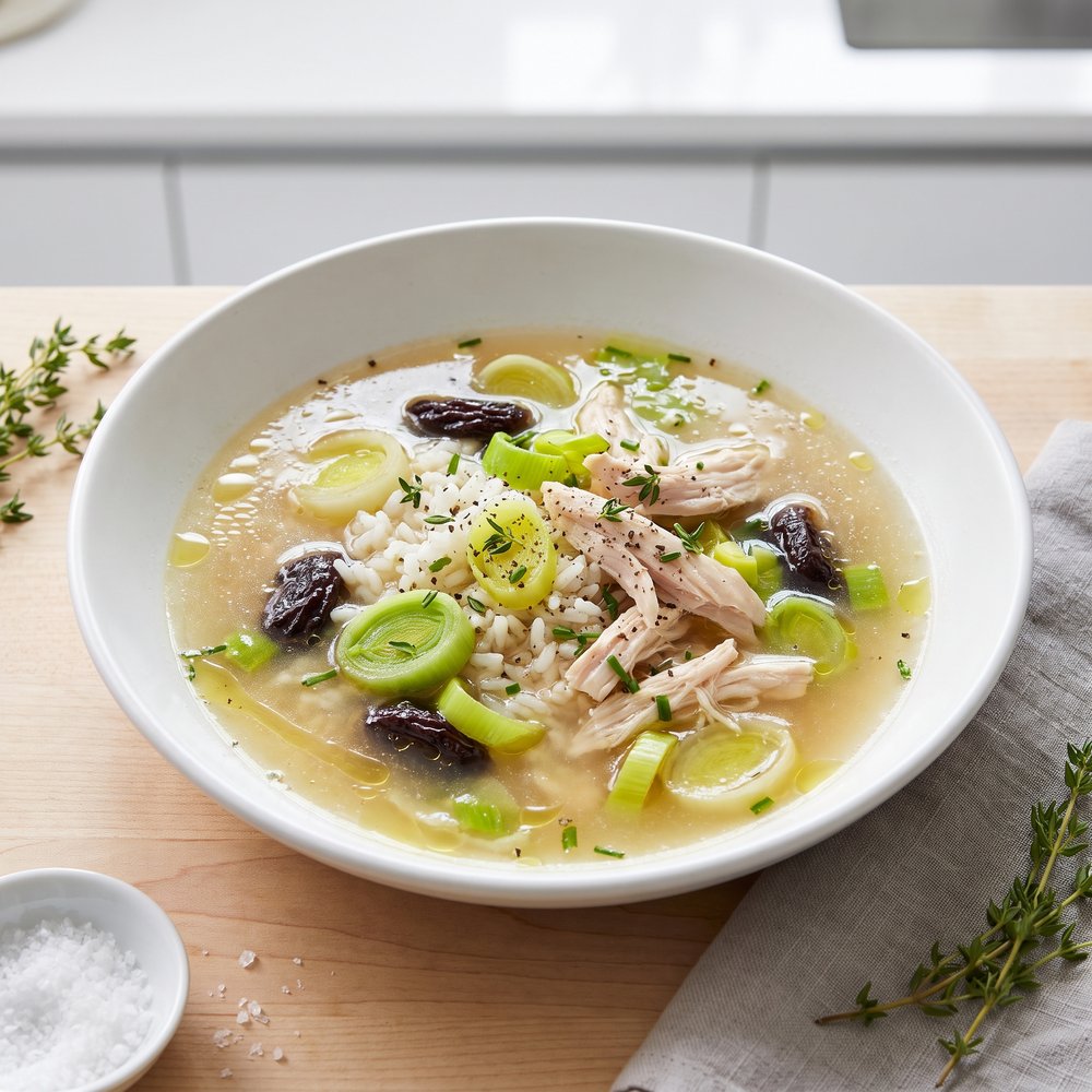 Scottish Cock-a-Leekie Soup