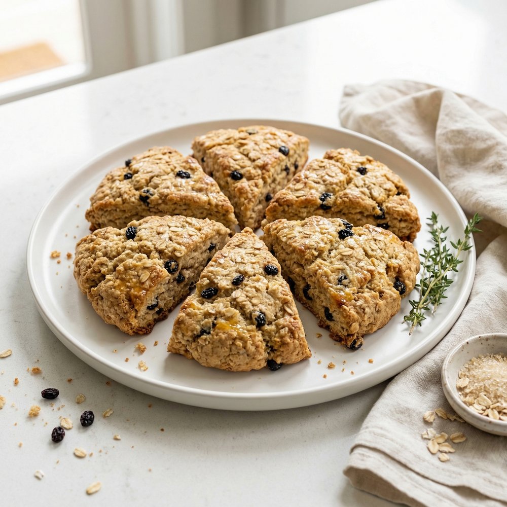 Hearty Scottish Oat Scones with Currants