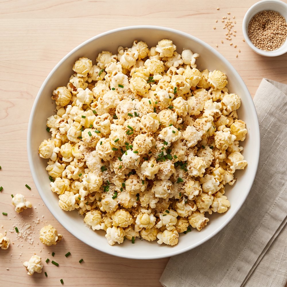 Sesame Parmesan Popcorn