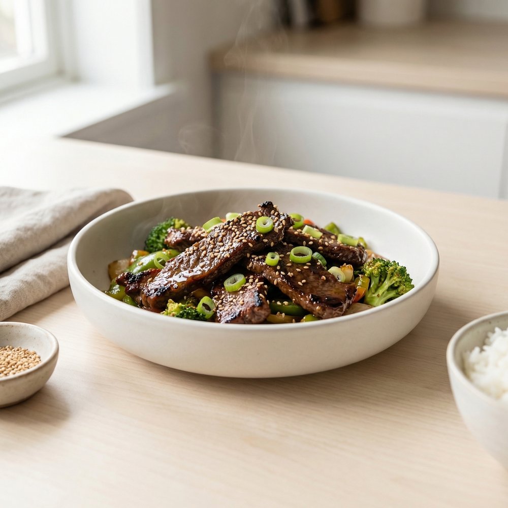 Sweet Soy Sesame Beef Strips