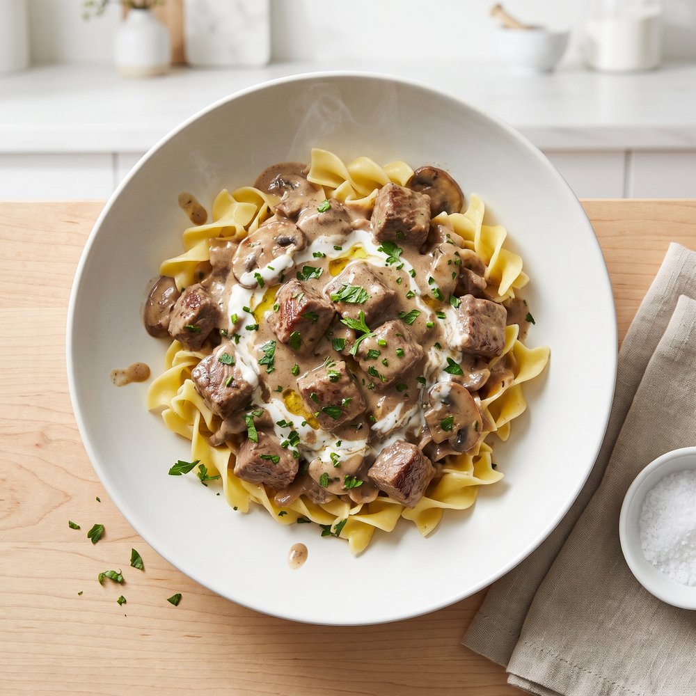 Set-It-and-Forget-It Slow Cooker Beef Stroganoff