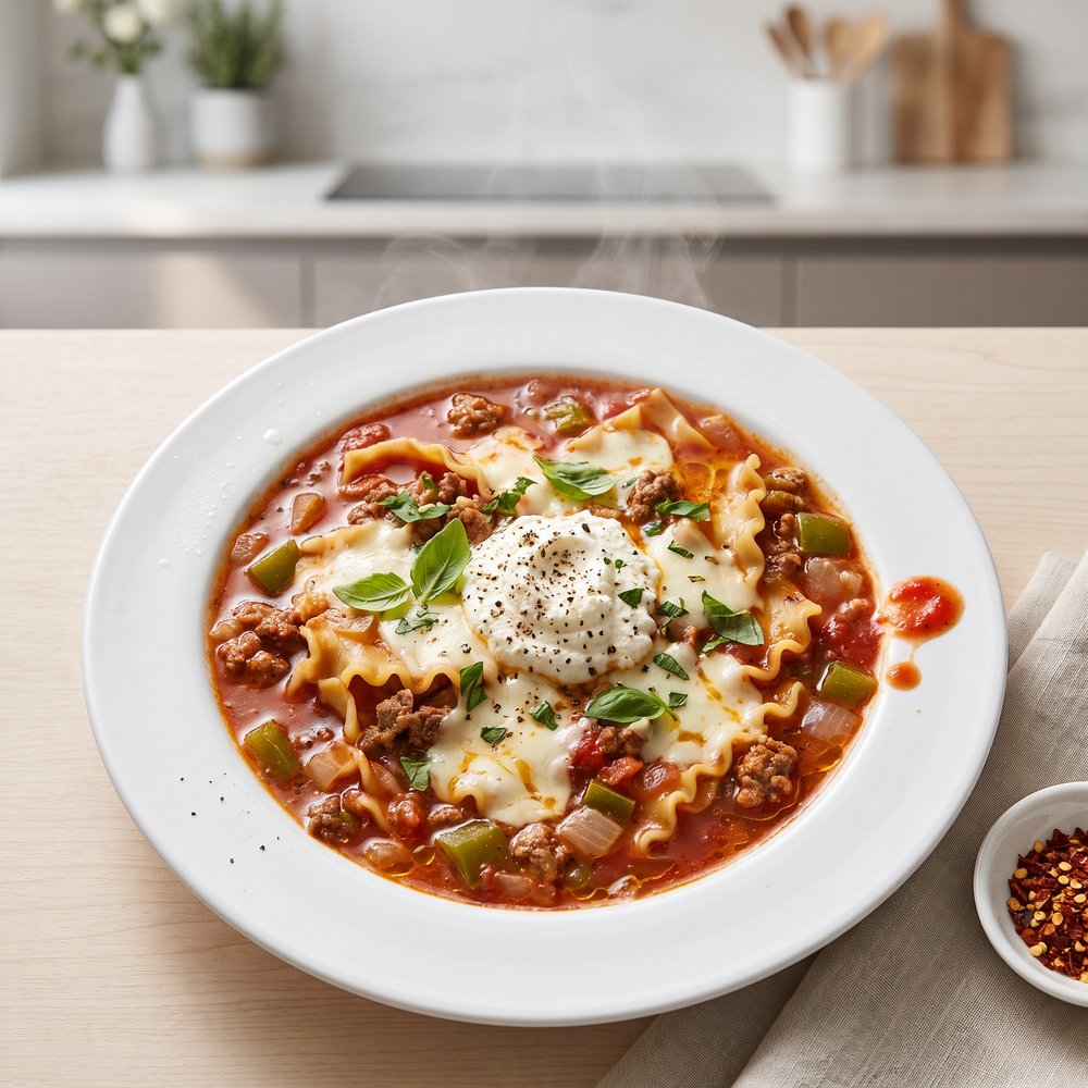 Set-It-and-Forget-It Crockpot Lasagna Soup
