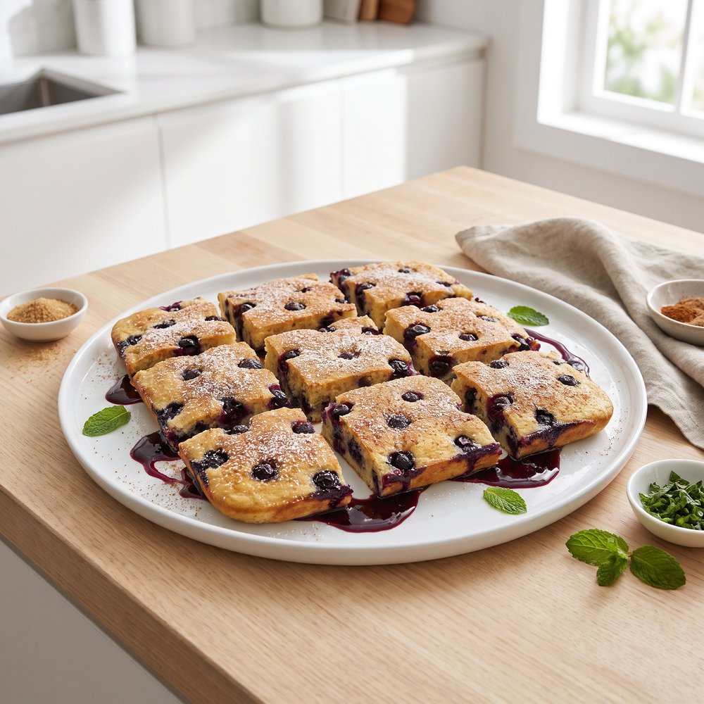 Sheet Pan Blueberry Pancakes