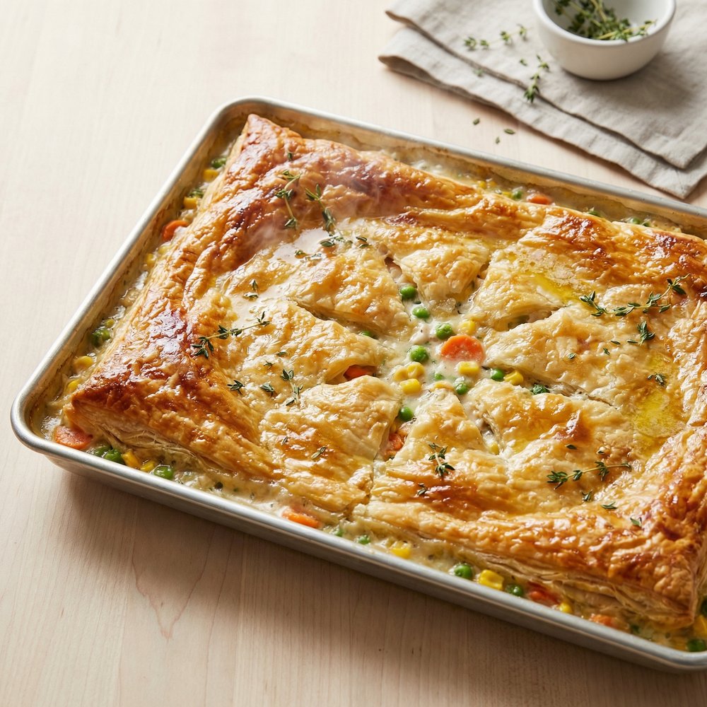 Sheet-Pan Chicken Pot Pie Bake