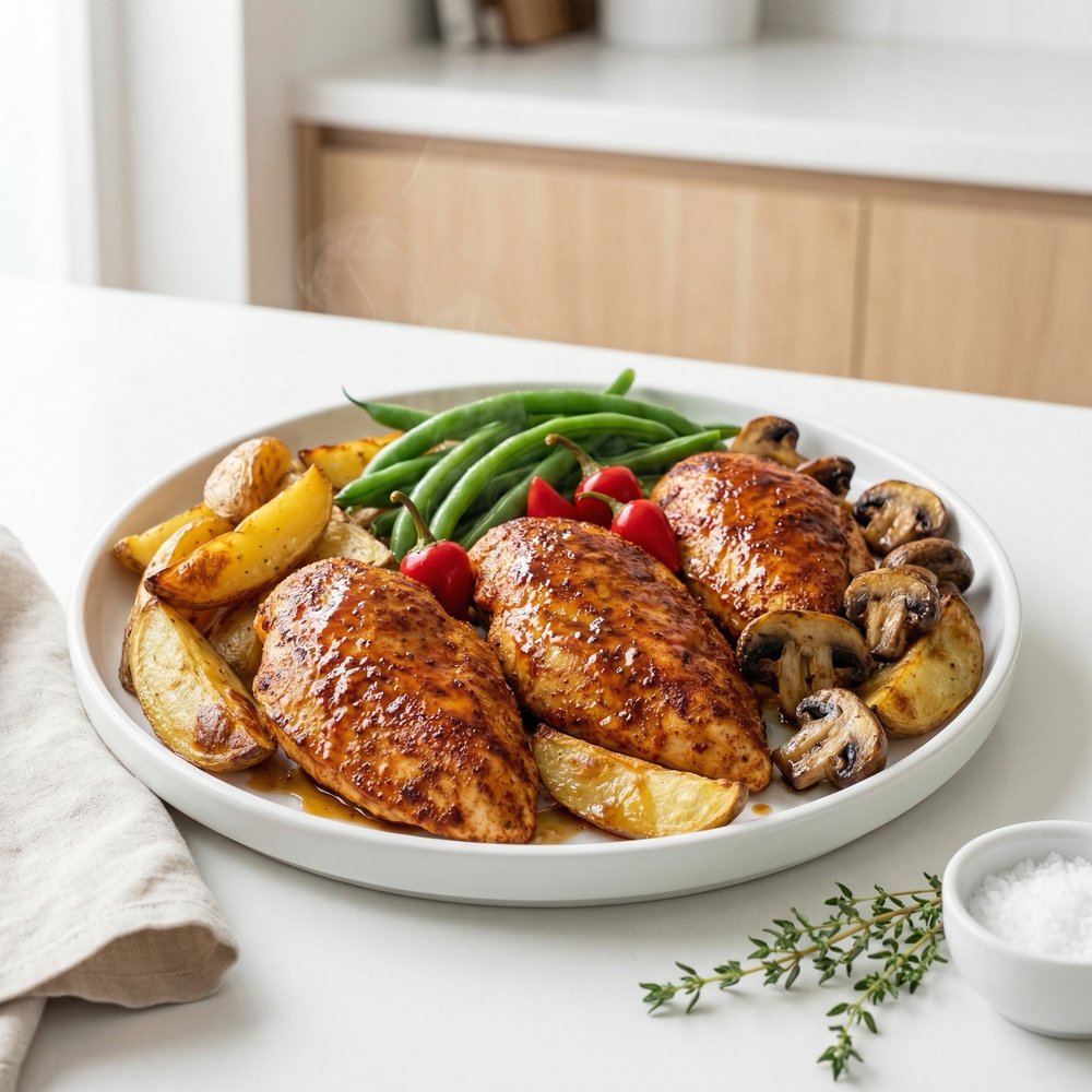 Sheet Pan Honey Balsamic Chicken and Vegetables