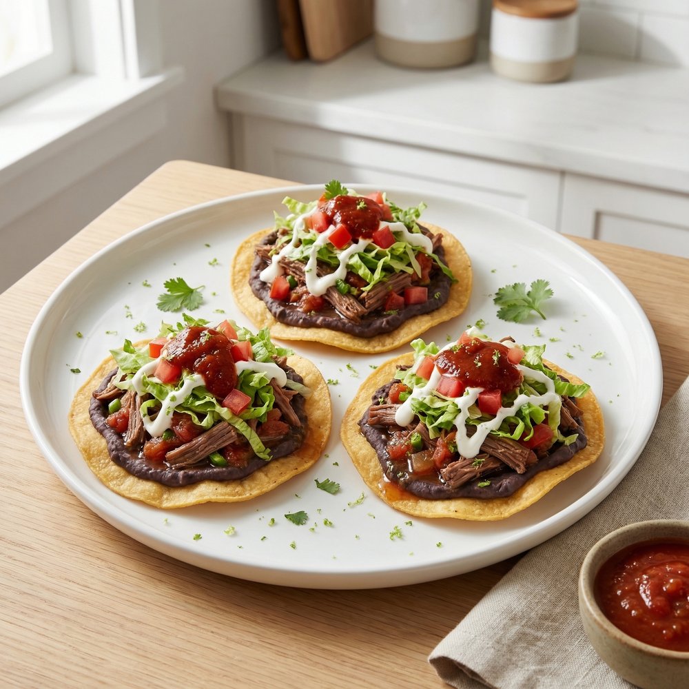 Tostadas de Salpicon (Shredded Beef)