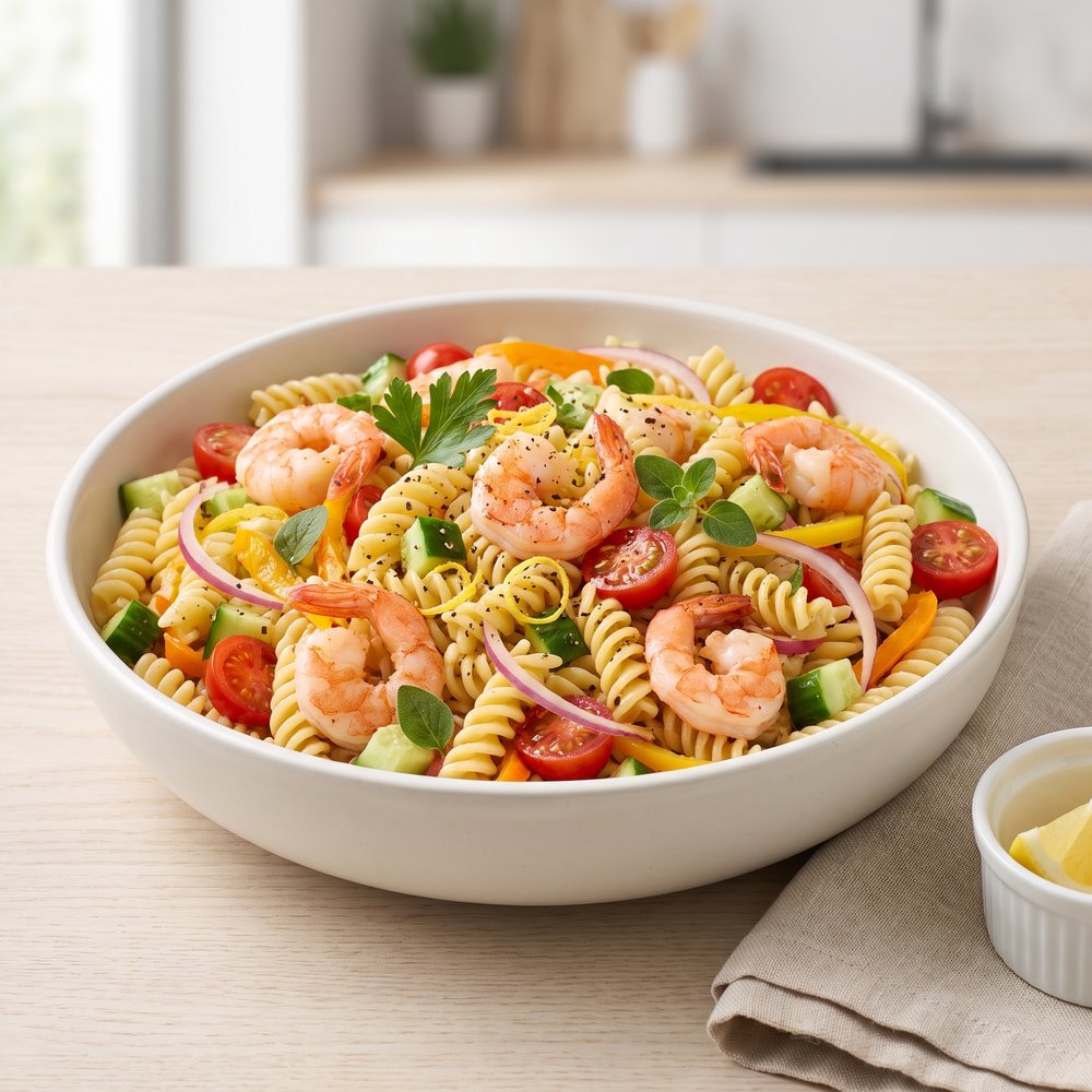 Shrimp Pasta Salad with Italian Dressing