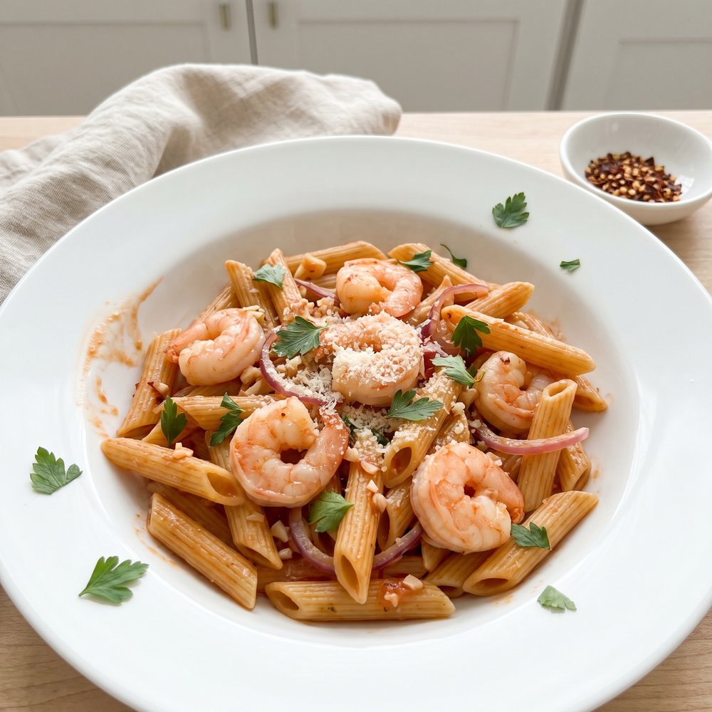 Shrimp Penne Pasta