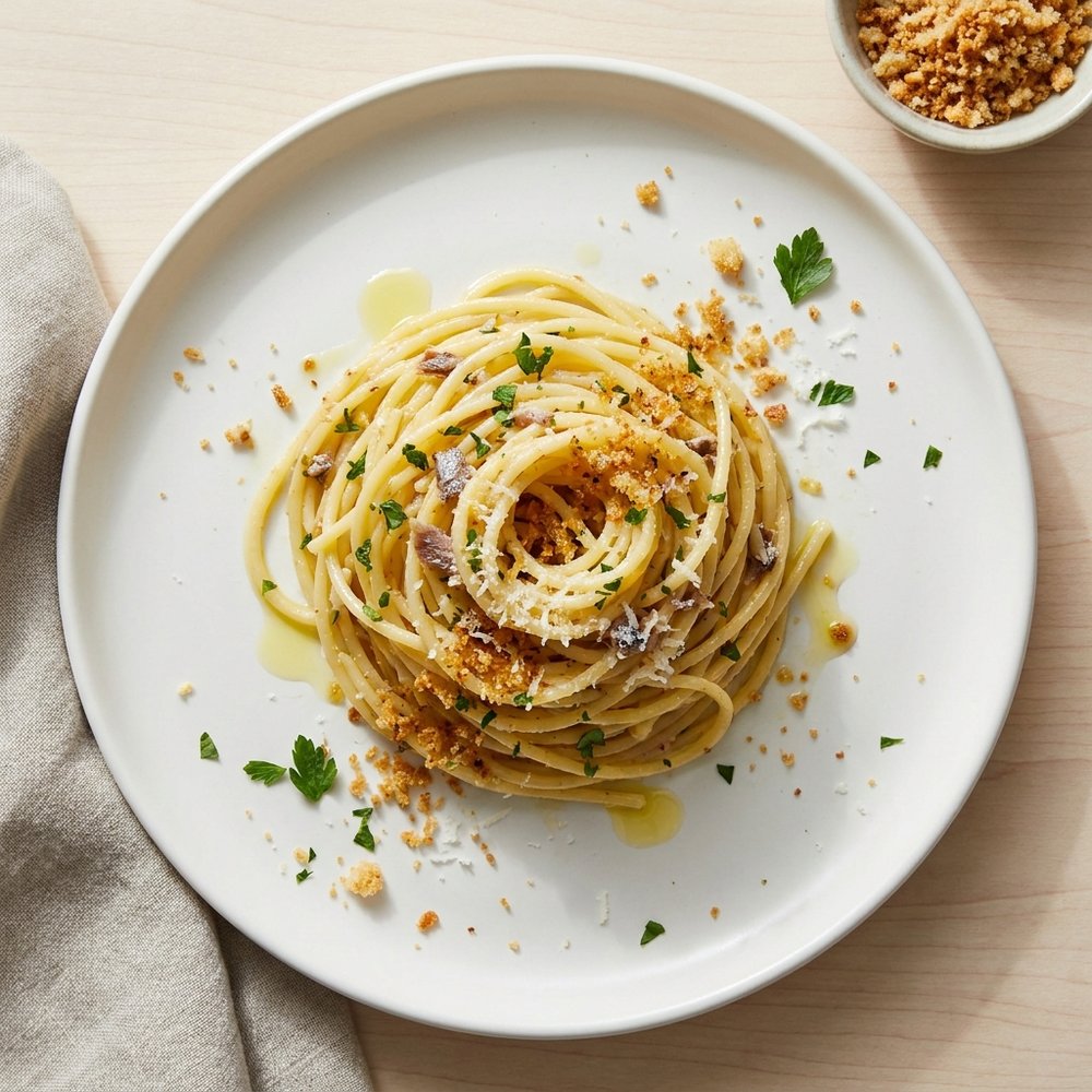 Sicilian Spaghetti with Anchovies