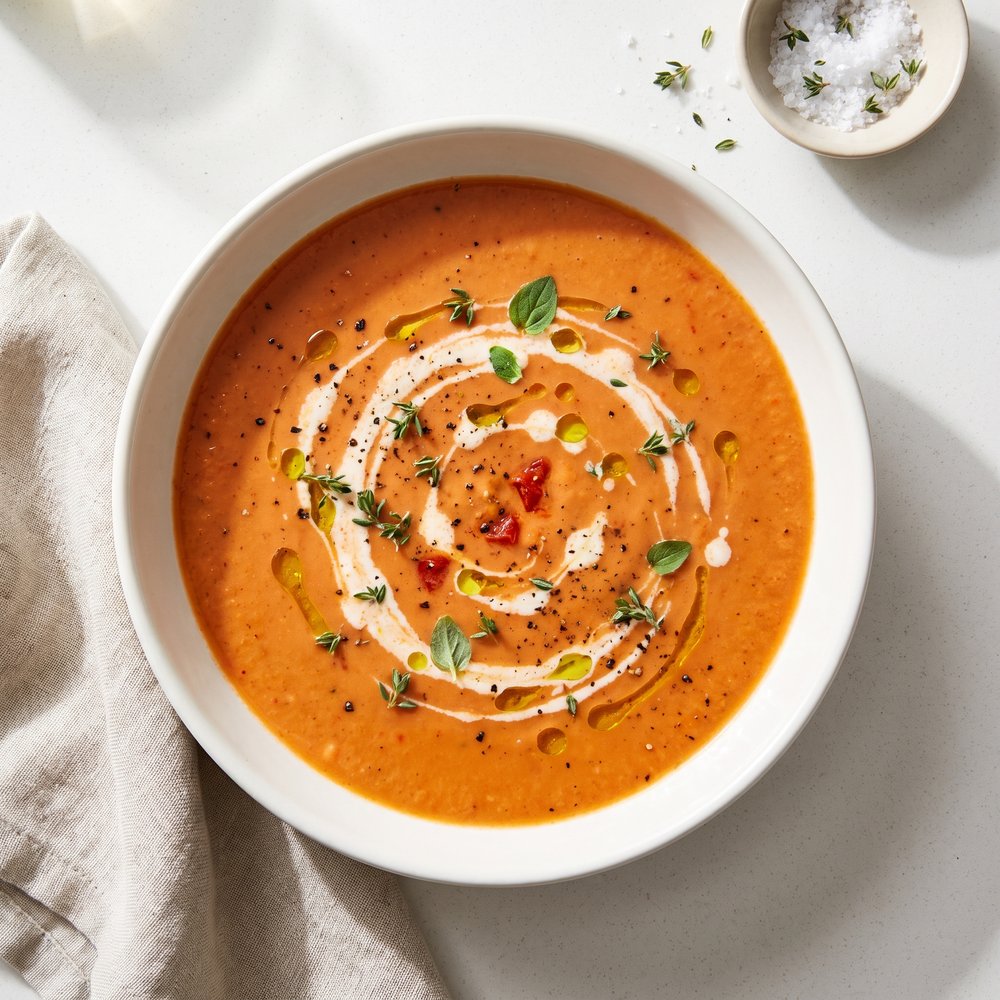 Silky Tomato and Cannellini Bean Soup
