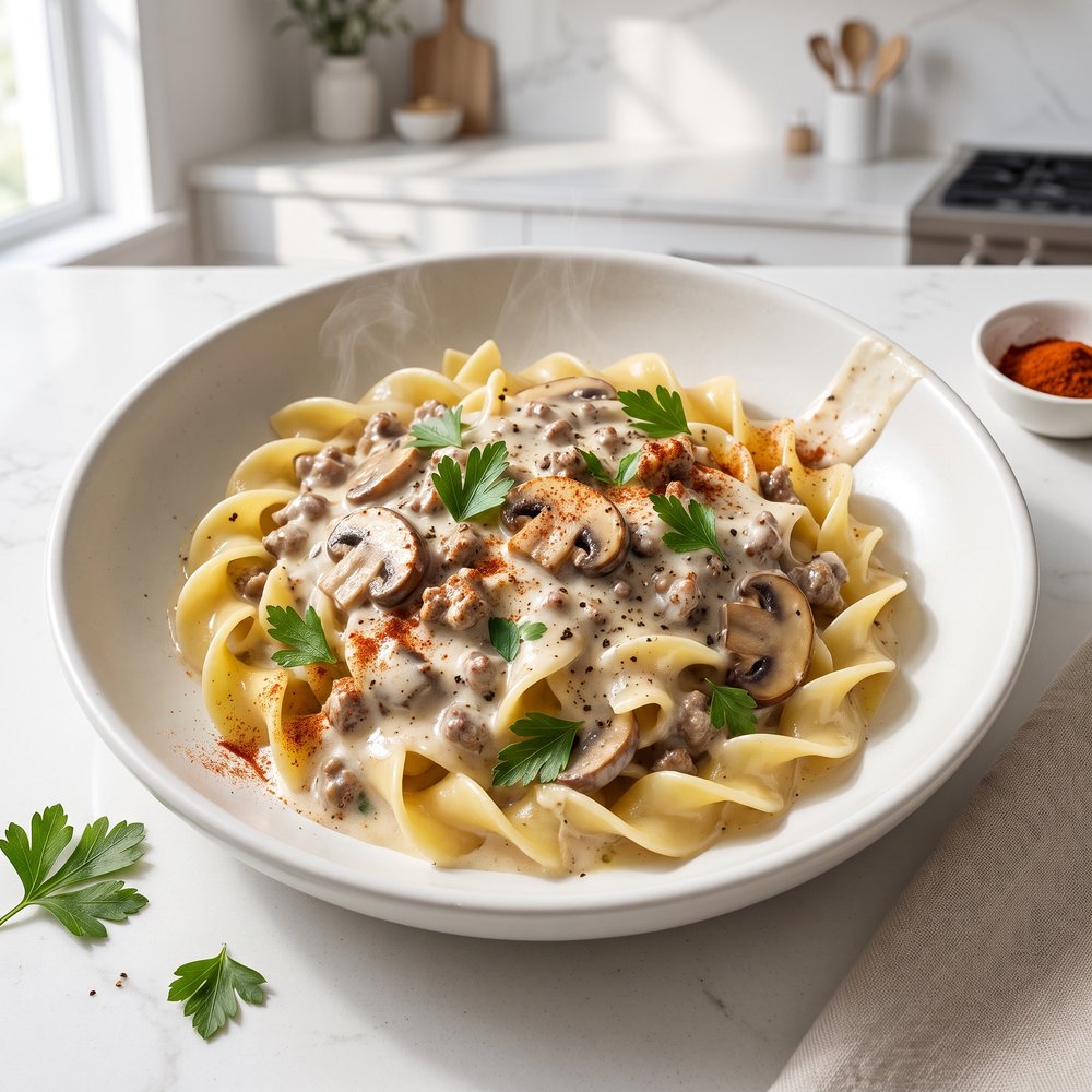 Simple Beef Stroganoff