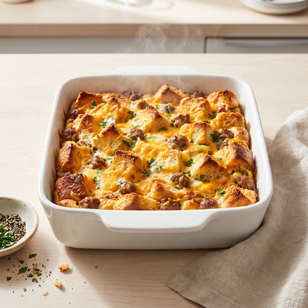 Simple Sausage Breakfast Strata