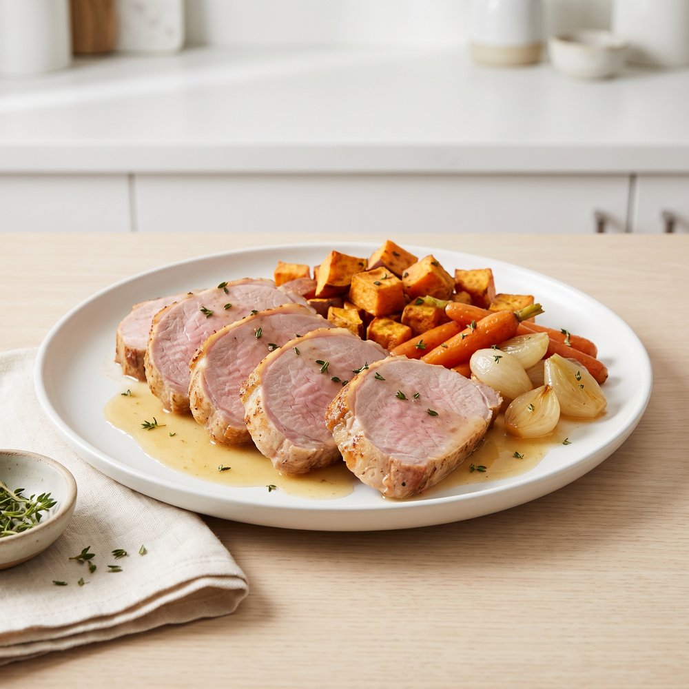 Simple Sweet Pork Roast Supper